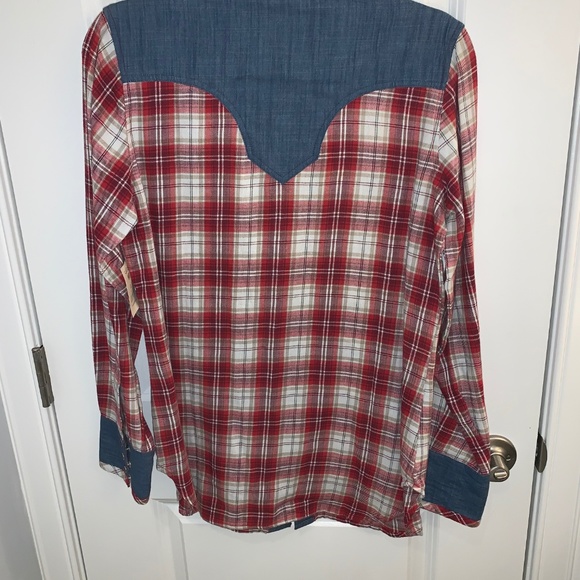 Flannel and Denim Button Down - Picture 2 of 3